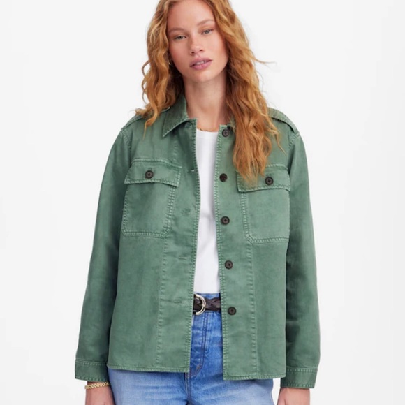 Madewell Jackets & Blazers - Madewell NWT Easy Utility Shirt-Jacket green womens size 3X